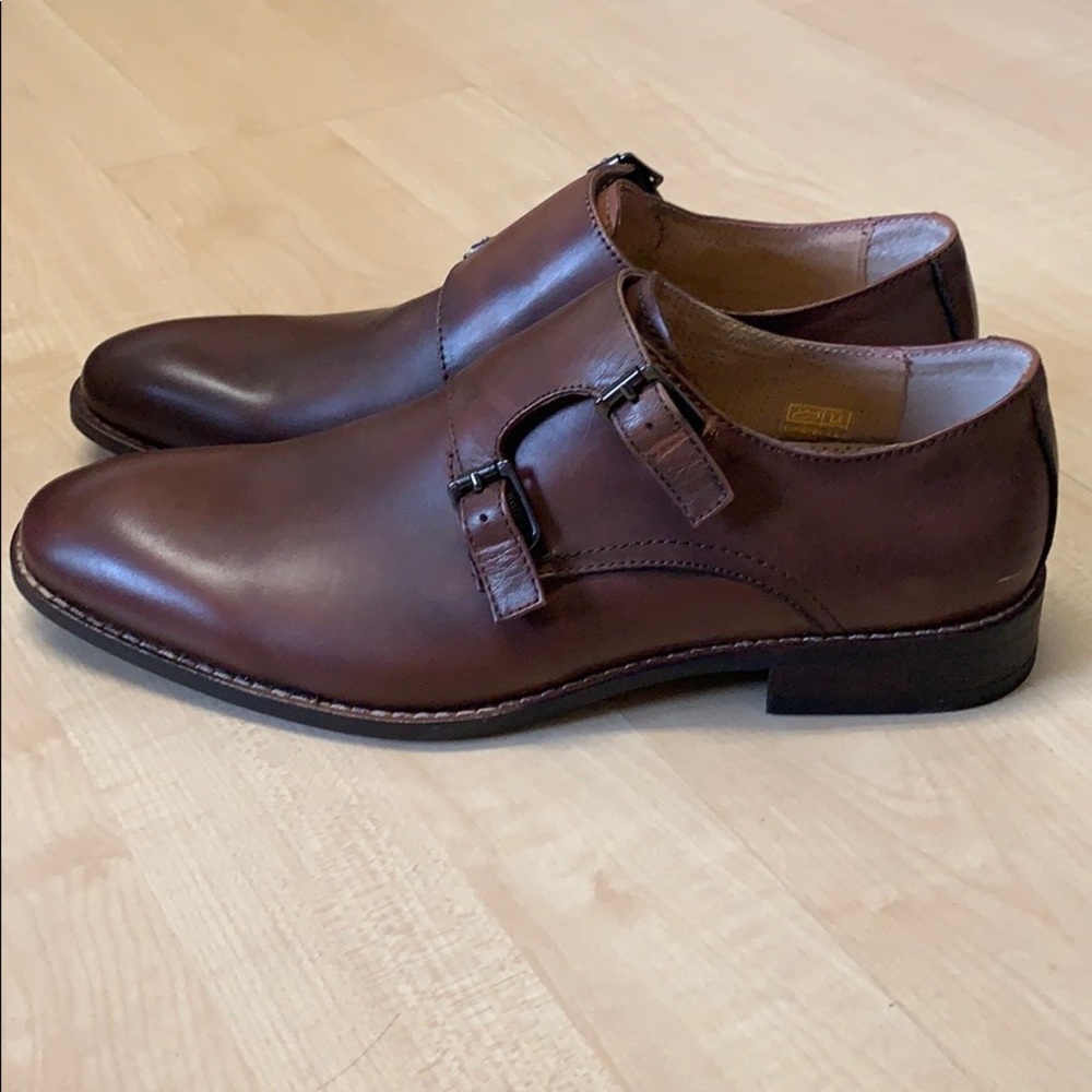 Robert Wayne Brown Leather Dress Shoes Size 8